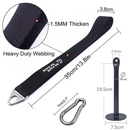 Arm Wrestling Training Strap Belt Hand Grip Arm Finger Forearm Exerciser Strengthener for Cable Machine and Free Weight - color: strap with 18mm loading pin