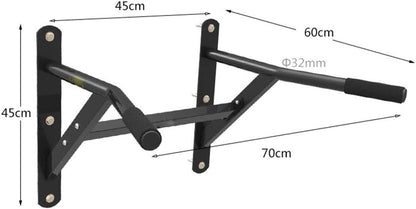 Strength Training Pull-UP Bars, Wall Mounted Pull Up Bar, Heavy Duty Chin Up Bar Wall Mount, Suitable for Home Gym Indoor Outdoor, Max Weight 660 LBS