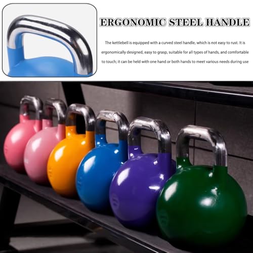 Kettlebell Weights Men's Muscle Training Competitive Kettle Ball, Gym Steel Dumbbell, Squat/Push-up/Deadlift, Fitness Equipment(Green-24kg)