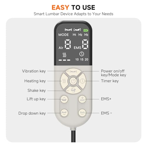 Electric Lumbar & Back Stretching Massager with Airbag Stretch, Vibration Massage, Auto Mode | for Home Relaxation, Ideal Gift (White) - color: White