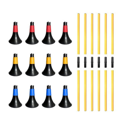 TNZMART Multifunctional Hurdles Agility Poles Basketball Practice Cones for Sports Soccer Football Training