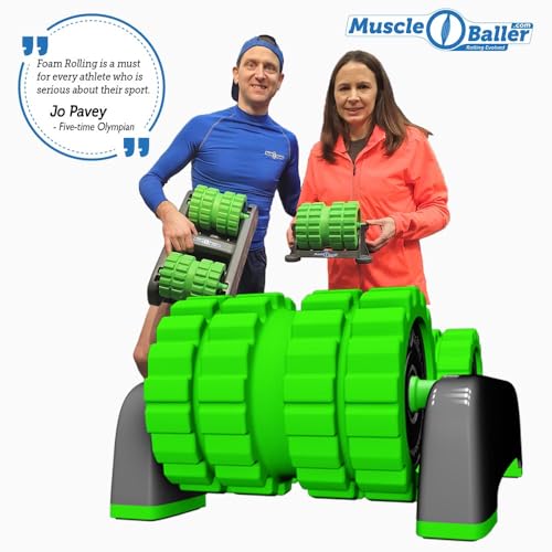 BackBaller Foam Roller (Ridged) - Muscle Roller for Deep Pain Relief. Ideal for Runner Cyclist Footballer Athlete