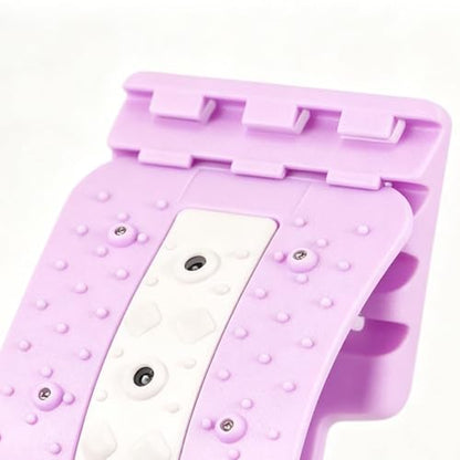 Back Arch Stretcher with Massage Points 4 Level Adjustable Curved Ergonomic - color: Purple