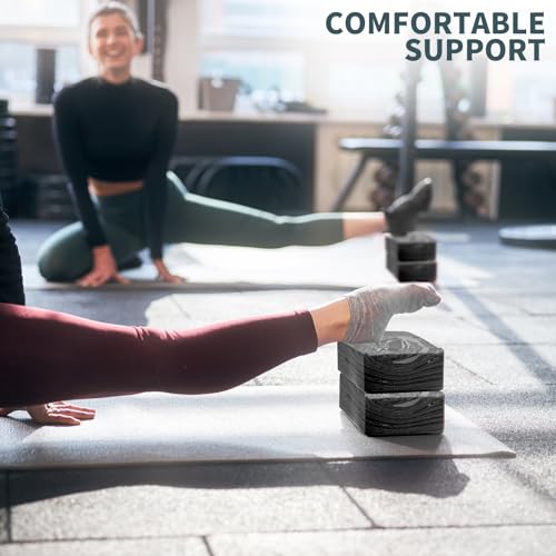 2-Pack Yoga Blocks, High-Density 9"x6"x3" Yoga Brick Foam Blocks Non-Slip EVA Foam Block Yoga Props Accessories for Yoga Pilates Stretching and Meditation