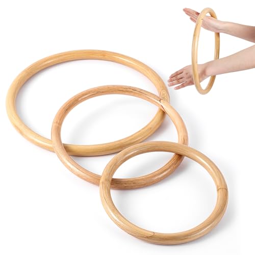 Blueweenly 3 Pcs Kung Fu Ring Wing Chun Wing Chun Training Equipment for Training Kung Fu - color: Rattan, size: 7, 9, 11 Inches