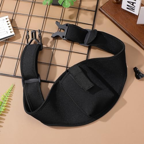 Mic Fitness Waist Belt Adjustable Microphone Holder Bag with Neoprene Material Sweat-resistant 75.5cm for Fitness Trainers and Outdoor Running