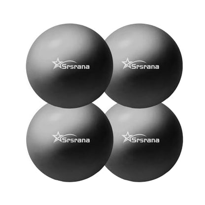 9 Inch Pilates Ball, Mini Exercise Ball for Yoga, Barre & Fitness Training - color: 4Black