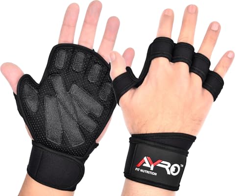 AYRO Workout Gloves for Men & Women – Gym Gloves for Men, Weight Lifting Gloves, with Wrist Support, Breathable Palm Padding, Non-Slip Grip – Ideal for Gym, Fitness, Cross Training, Cycling Gloves