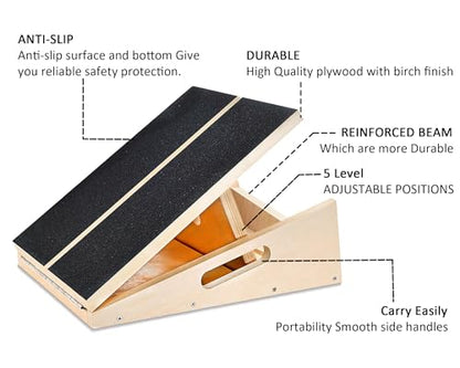 Professional Slant Board, Adjustable Incline Board and Calf Stretcher, Slant Board for Calf Stretching, Calf Stretch Board - color: Slant Board