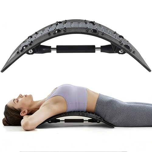 Back Stretcher and Posture Support for Lumbar & Upper Back, Portable Body Stretching Device for Muscle Relaxation