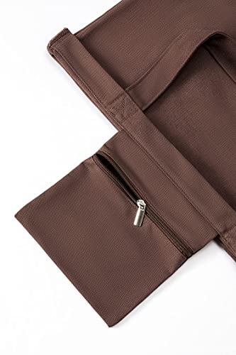 Moyaqi Canvas Tote Bag with Yoga Mat Carrier Pocket Carryall Shoulder Bag for Office, Workout, Pilates, Travel, Beach and Gym - color: Brown