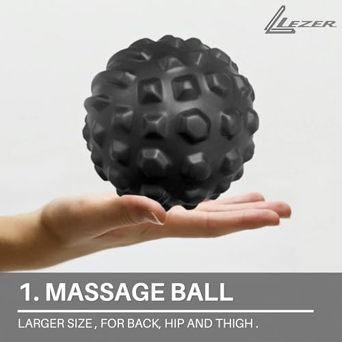 4.7 inch Large Massage Ball Roller, Firm Therapy Ball, Deep Tissue Myofascial Release, Trigger Muscle Point, Pain Relief for Neck, Back, Psoas, Thigh, Hip Flexor