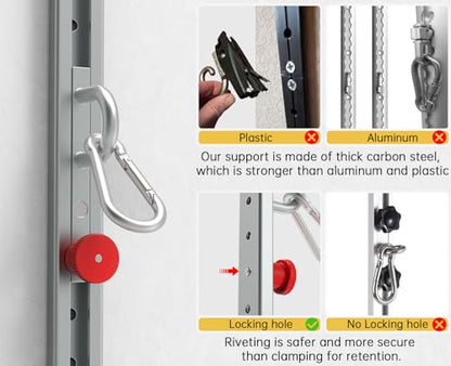 Resistance Band Wall Anchor, Wall Mount Workout Anchors for Home Gym Workouts，Body Weight Straps, Suspension Training, Exercise,Stretching,Yoga