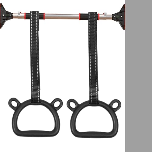 Housoutil Gymnastic Rings Set with Straps, Adjustable Pull up Rings for ’s Indoor Fitness Training and Strength Building, Thickened Sturdy Gym Equipment for Home Use