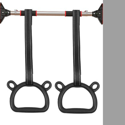 Housoutil Gymnastic Rings Set with Straps, Adjustable Pull up Rings for ’s Indoor Fitness Training and Strength Building, Thickened Sturdy Gym Equipment for Home Use