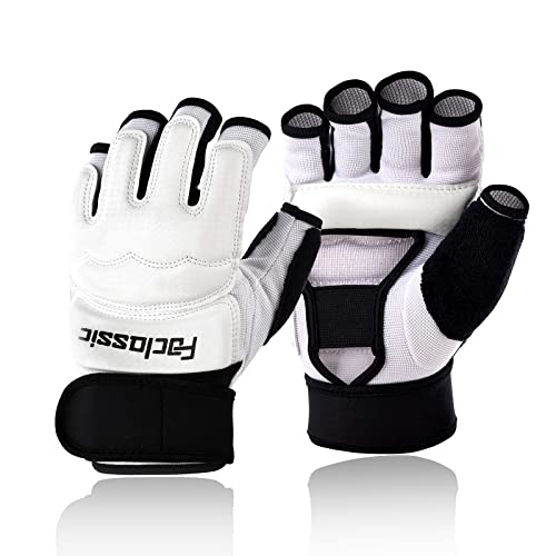 Kickboxing Sparring Gloves MMA Gloves Boxing Gloves for Men Women Kids Half Finger Punching Bag Gloves Fighting Gloves for Men Women Boxing Training - color: white, size: Large