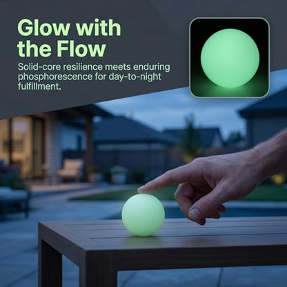 Glow in The Dark Lacrosse Ball Clear to Green Official Size Elastic Rubber Lacrosse Balls for Practice Training Massage Muscle Relaxation Indoor Outdoor Sports Gifts (12)