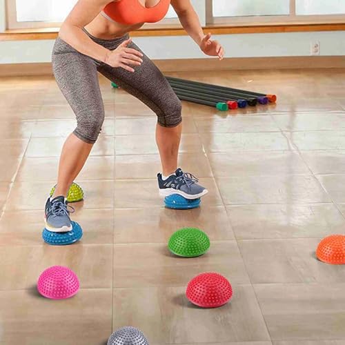 VGEBY Foot Massage Half Ball Balance Exercise Pods Spiky for Deep Tissue Foot Muscle Therapy