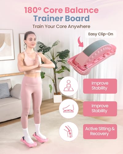 kisnbld Slant Board, 3 in 1 Calf Stretch Board with Foot Massager & Resistance Bands, 12-Level Adjustable Incline Calf Stretcher for Relieving Calf Ankle Achilles Pain, Balance Exercise Trainer