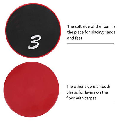 4 Pack Fitness Discs ABS Slider Plates for Full Body Workout Core Training Balance Exercise Home Gym Equipment Non Slip Surface 17.7cm Diameter