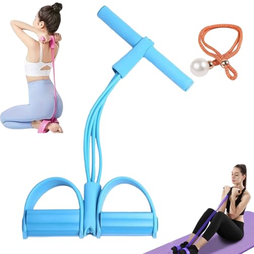 21 Fitness Resistance Bands-4 Tube Pedal Ankle Puller - color: F