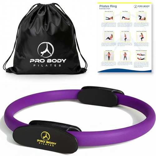 ProBody Pilates Fitness Circle – 14 Inch Pilates Ring for Focusing on Toning Inner Thighs, Arms, and Core - color: Purple