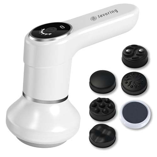 Cordless Body Massage Lymphatic Drainage Tool, 5-in-1 Handheld Body Sculpting Machine, Electric Cellulite Massager with 6 Speeds, Rechargeable & Portable Cellulite Roller for Thighs Butt Fat