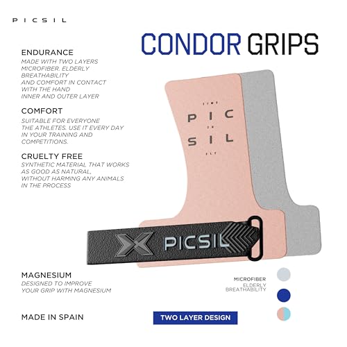 PICSIL - Condor Grips | Premium Hand Protection | Ideal for Cross Training, Gym & Calisthenics | Magnesium Enhanced Grip | Designed for Athletes of All Levels