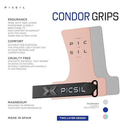PICSIL - Condor Grips | Premium Hand Protection | Ideal for Cross Training, Gym & Calisthenics | Magnesium Enhanced Grip | Designed for Athletes of All Levels
