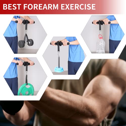 Wrist and Forearm Blaster, Wrist Roller & Forearm Strengthener for Training, Fitness Forearm Workout Equipment, Grip Strength Trainer for Gym and Home