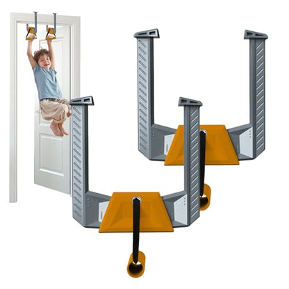 Doorway Pull Up Bars Portable Compact No Drilling Required Comfortable - color: Gray