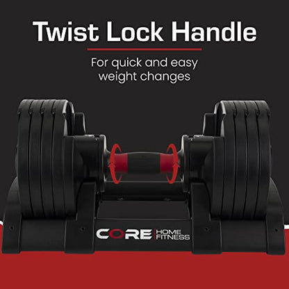 Core Fitness® Adjustable Dumbbell Weight Set by Affordable Dumbbells