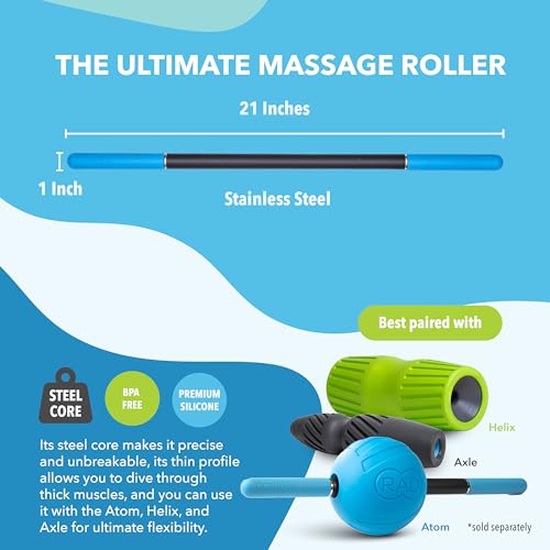 RAD Rod – Deep Tissue Massage Roller Stick – Myofascial Release Tool for Legs, Back, Neck, Arms & Shoulders – Muscle Roller for Mobility & Recovery