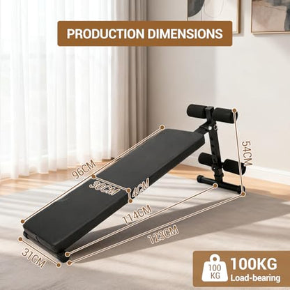 Sit-Up Bench, Folding Adjustable Home Gym Workout Bench for Ab Exercise,Easy Assembled,Weight Capacity 220 LBS