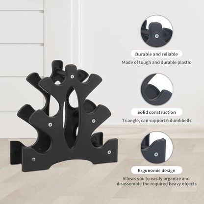 Topyond Dumbbell Rack,3 Tier Dumbbell Weight Rack, A-Frame Dumbbell Weight Rack, Dumbbell Rack Only for Home Gym,Weight Racks For Free,Weight Holder Storage Accessories for Home Gym Exercise(Rack Only, No Dumbbells)