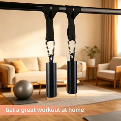 Non-Slip Iron Pull Up Grips and Cannonball Handles,3-Length Straps & Carabiners, Grip Strength Trainer for Pull-Up Bar, Dead Hangs, Forearm & Hand Training, Home Gym Gear - size: 48mm