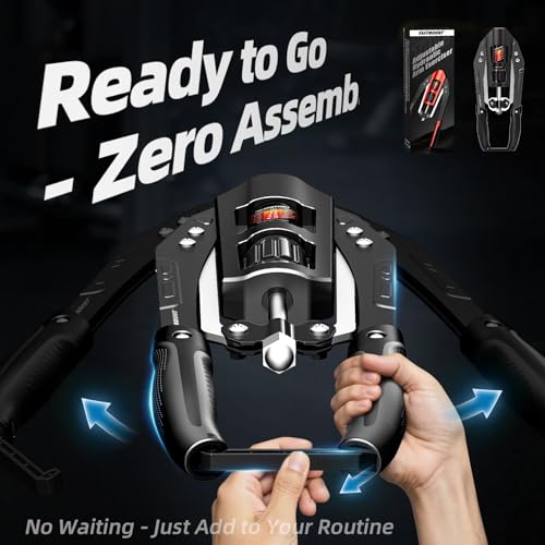 EAST MOUNT Twister Arm Exerciser - Adjustable 22-440lbs Hydraulic Power, Home Chest Expander, Shoulder Muscle Training Fitness Equipment, Arm Enhanced Exercise Strengthener - color: FullBlack