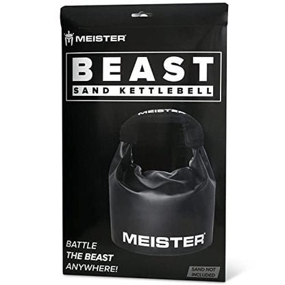 Meister BEAST Portable Sand Kettlebell - Soft Sandbag Weight - 35lb / 15.9kg - Black