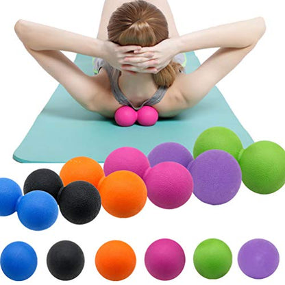 ARTIBETTER Peanut Massage Ball Double Massage Ball Mobility Ball Deep Tissue Massage Tool for Physical Therapy Muscle Relaxer Myofascial Release (Orange)