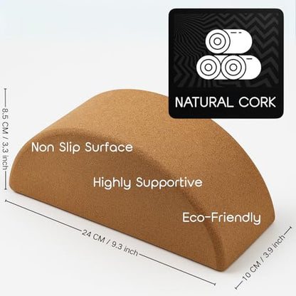Calf and Foot Stretcher, Adjustable 0-90° Cork Rocker Board for Muscle Stretching, Physical Therapy and Plantar Fasciitis Relief