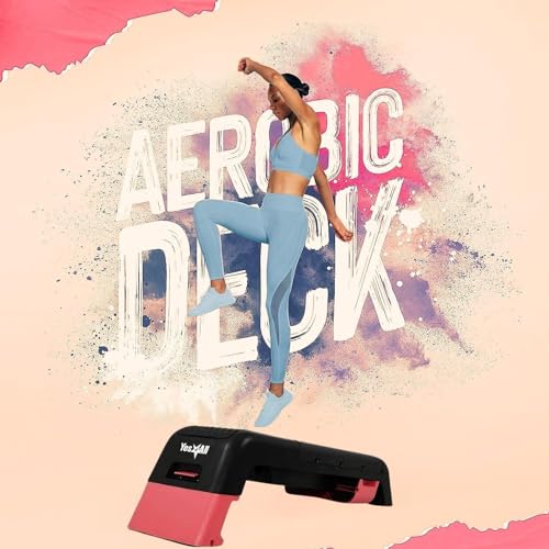 Yes4All Multifunctional Aerobic Deck - Versatile Fitness Station, Weight Bench, Aerobic Stepper, Plyometrics Box for Cardio Workouts and Strength Training - color: B.Red/Black