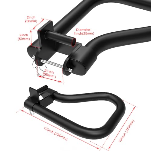 SELEWARE Power Cage Accessories, Dip Handles, Pull‑Up Stations, and Multi‑Grip Training Attachments - color: Solid Dip Bar Attachment for 1" Hole of 2x2 inch Rack