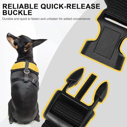 BINGPET Small Dog Harness, No Pull Step-in Puppy Pet Vest, Yellow - color: Yellow, size: S (NECK: 12", CHEST: 14"-18")