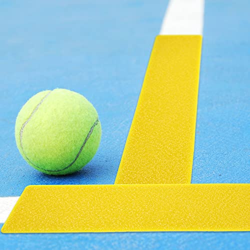 Court Line Marker Kit Yellow Boundary Markers Lines Set for Tennis Basketball Volleyball Badminton Dinkball Net Court Outdoor or Indoor Training