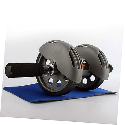 Automatic Rebound Dual Wheel Ab Roller with Kneeling Pad Exercise Wheel for Core Workout Smooth Wear Resistant Design Low Noise Abdominal Training Equipment for Home and Gym
