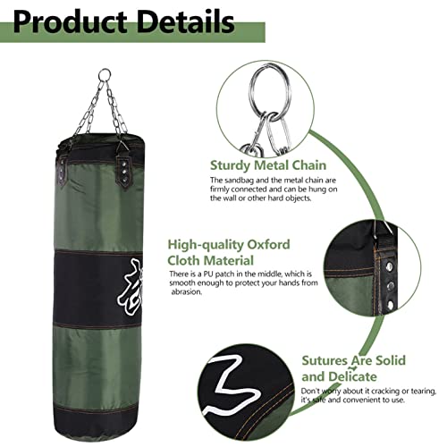 Empty Training Boxing Hook Kick Sandbag Fight Karate Punch Punching Sand Bag Sandbag - color: Green, size: 1.2m / 3.9ft