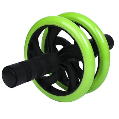 AB Wheel Roller, Exercise Abdominal Fitness Wheel, Work-out Strength-Training Roller, 11"W - color: Green