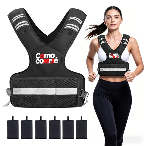 Adjustable Weighted Vest for Men Women, 4-10lb/12-18lb/20-32lb Vest with 6 Ironsand for Weights Running Workout and Training, Adjustable Body Weight Vest Exercise Set for Running, Walking