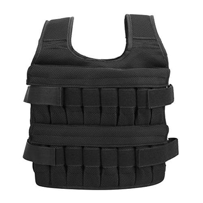 Qinlorgo 35kg Weighted Vest, Adjustable Sandbag Mesh Vest, Strength Training with 32 Pockets for Sand or Steel Bars, Ideal for Strength Training