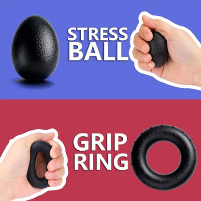 Hand Grip Strength Trainer Kit, 5 Pack Forearm Gripper Strengthener Adjustable Resistance, Hand Strengthening Devices